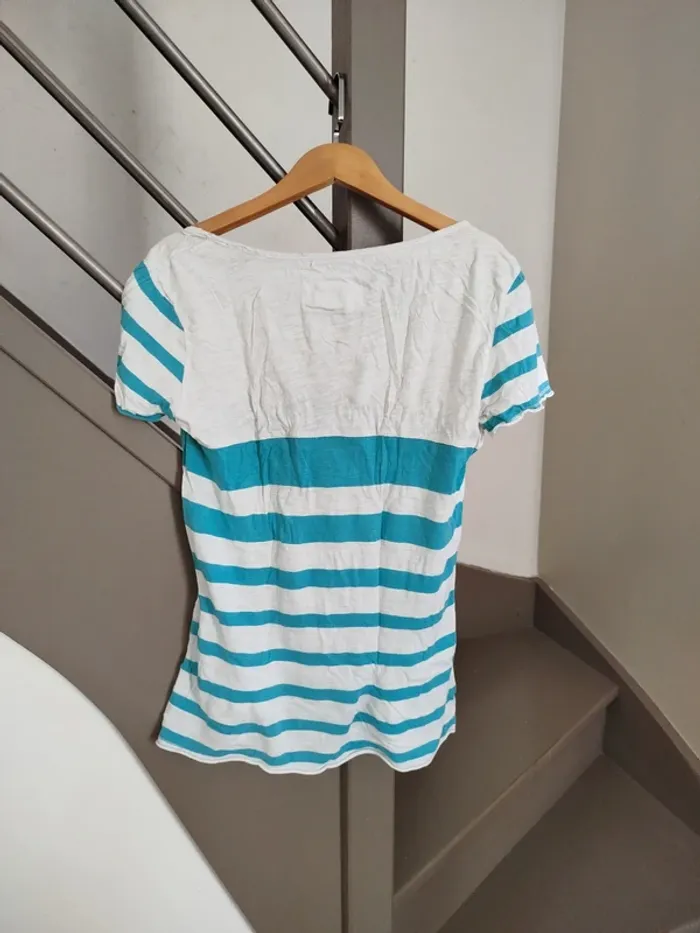 Tee-shirt rayé vert - photo numéro 6