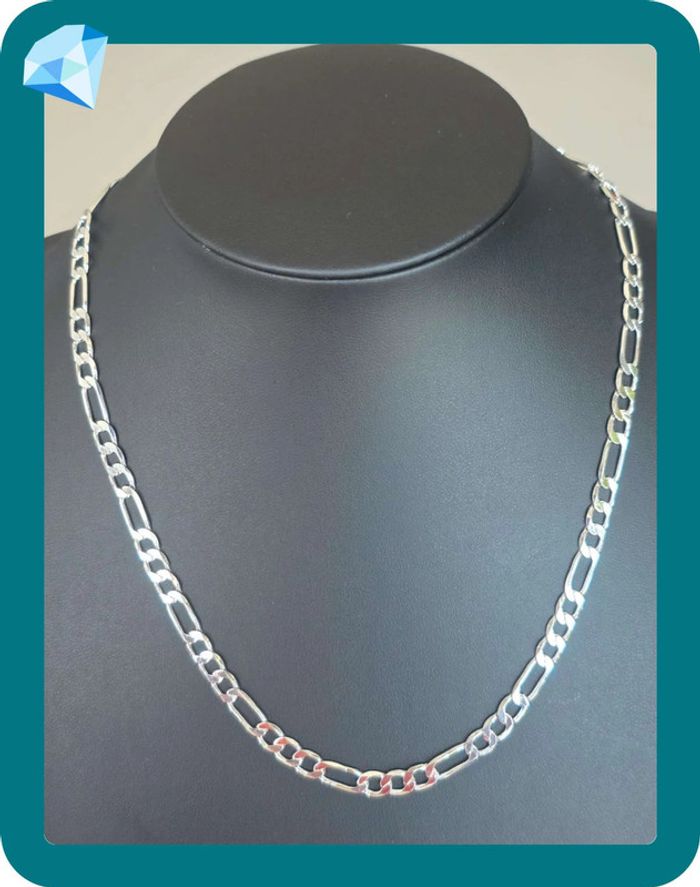 Collier maille figaro 6mm 45cm