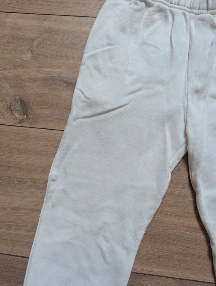 Superbe pantalon de jogging blanc bonton 4 ans - photo numéro 7