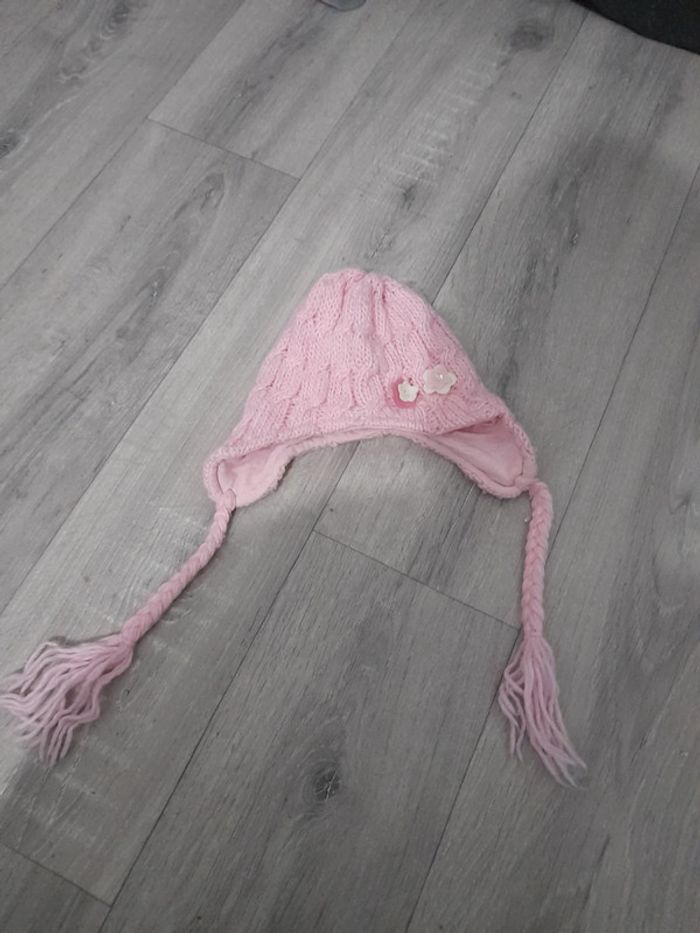 Bonnet fille rose 3/6mois