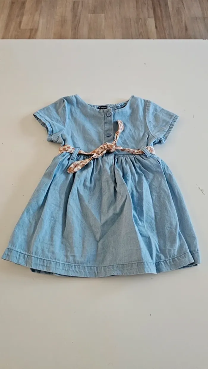 Robe jeans bleu 9mois kiabi