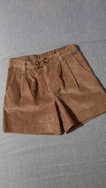 Short velours  taille haute