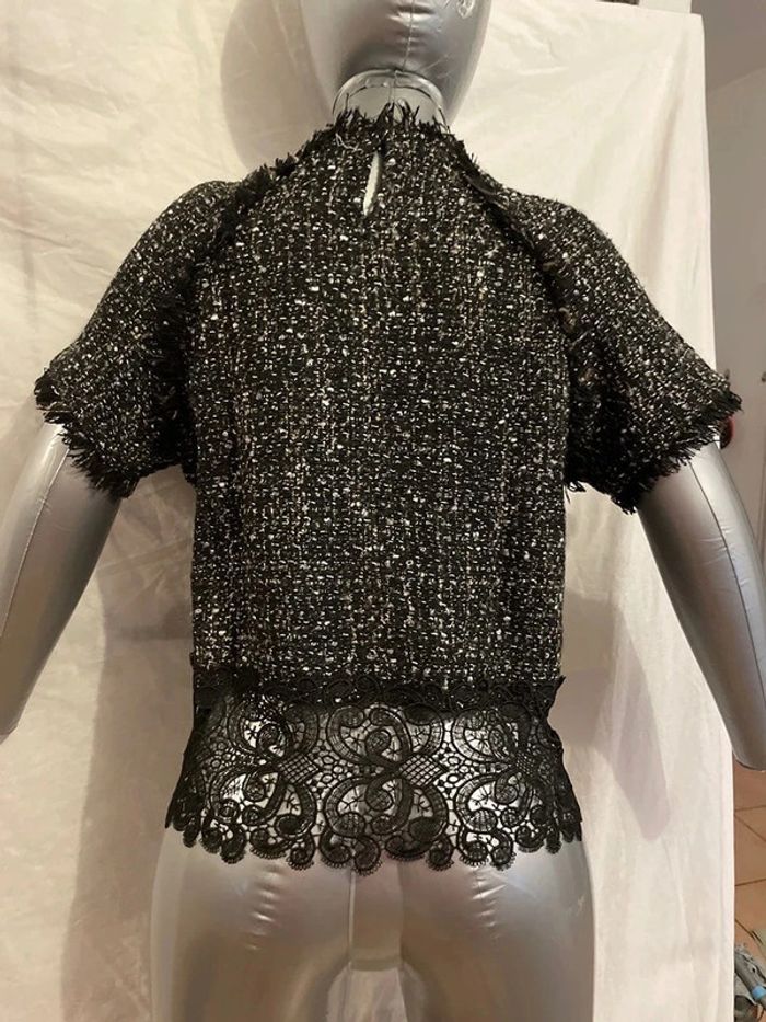 t-shirt Zara noir taille M - photo numéro 3