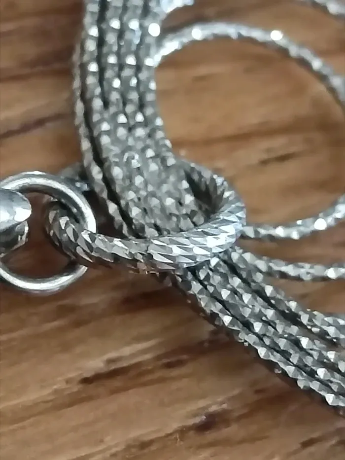 Collier en argent rhodié et zircon - photo numéro 5