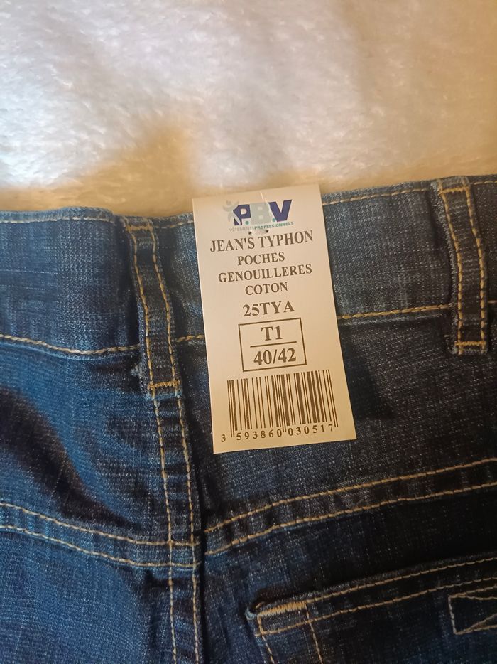 Pantalon de travail en jean – PBV Jean’s Typhon – Taille 42 – Neuf - photo numéro 4