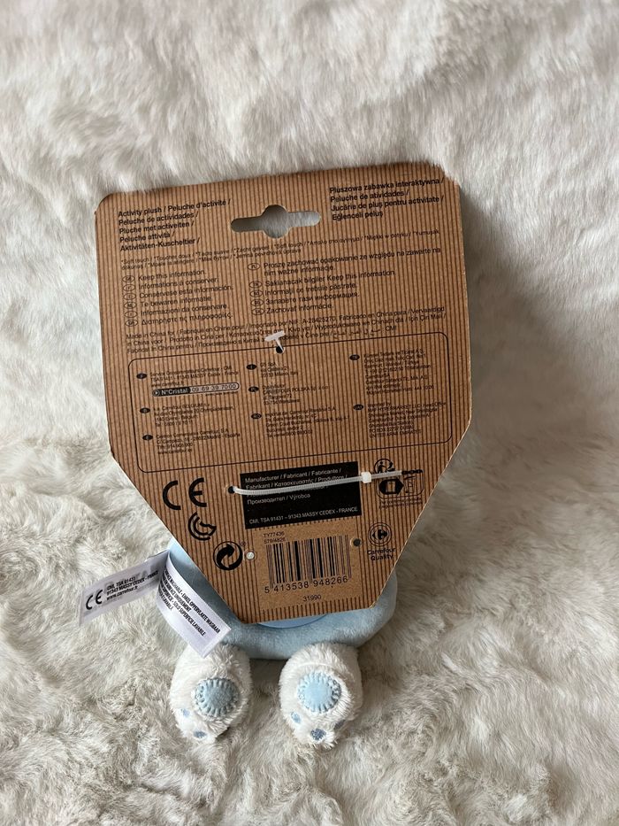 Doudou, hochet lapin bleu Max & Sax 20 cm - photo numéro 4