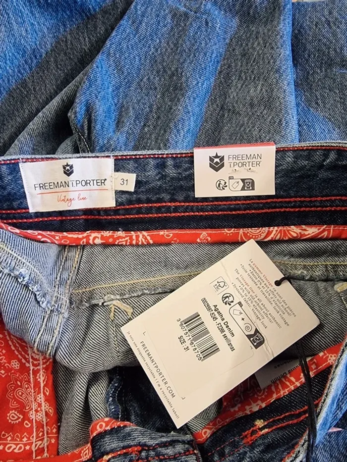 Freeman T. Porter jeans large Agatha * taille 40/42 * - photo numéro 6