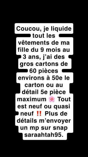 Gros lot vêtements à petit prix