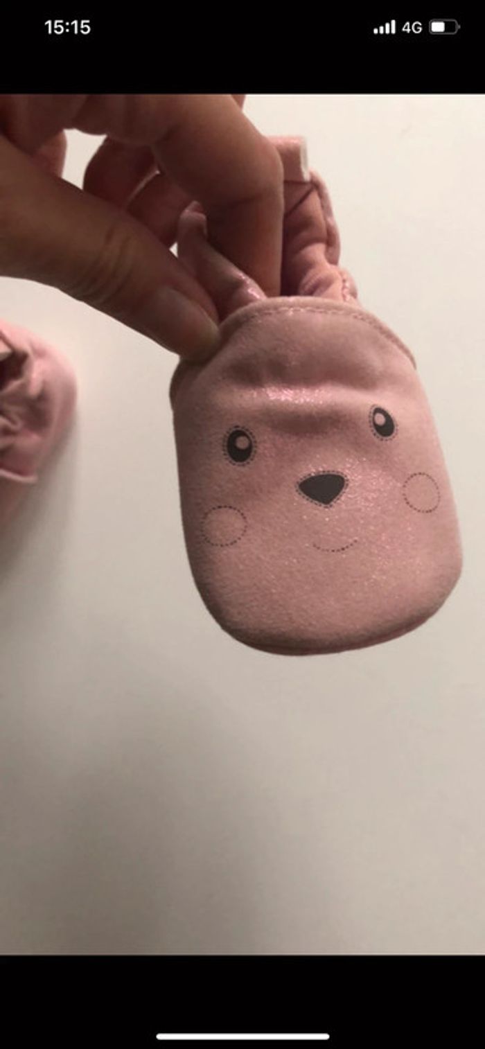 Chaussons rose irisé