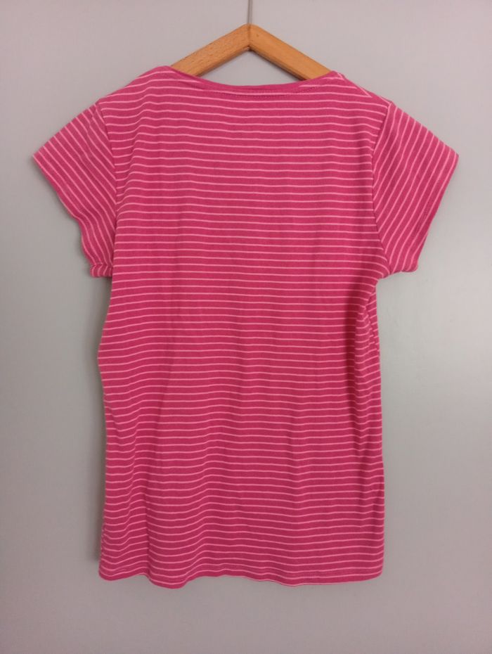 T-shirt rose à rayures t40 - photo numéro 2