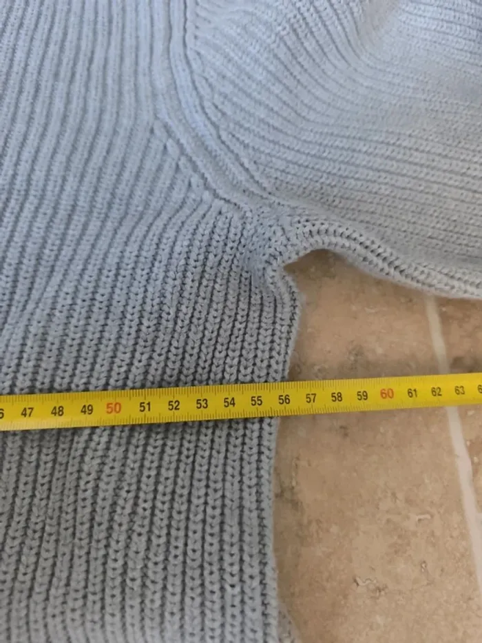Magnifique pull col châle Nautica homme XL gris excellent état - photo numéro 7