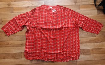 Tunique à carreaux rouge mznxhes 3/4 Neuve Taille 58