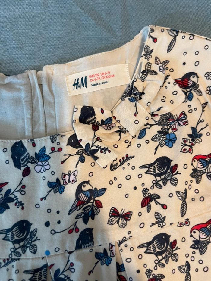 Robe oiseaux - H&M - 6/7 ans 122 cm - photo numéro 2