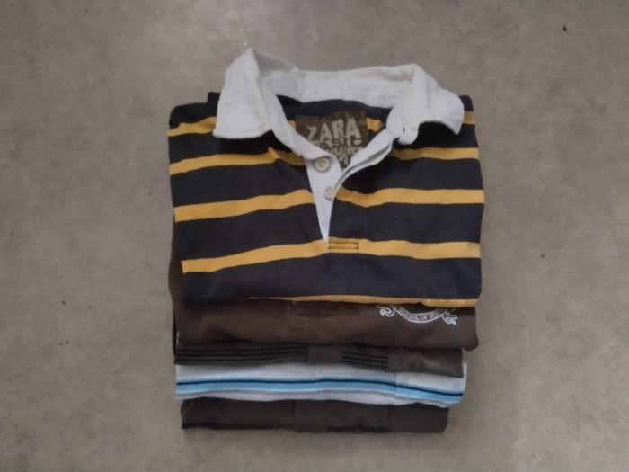 5 polos homme taille M