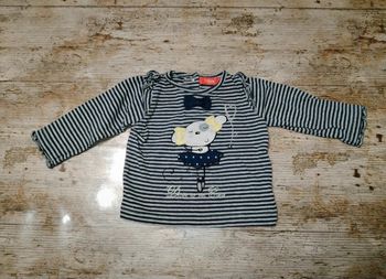 Joli t-shirt manches longues fille 3 mois
