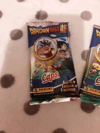 Lot 2 booster pochettes * 6 caps panini dragonball dragon ball super pogs neuves