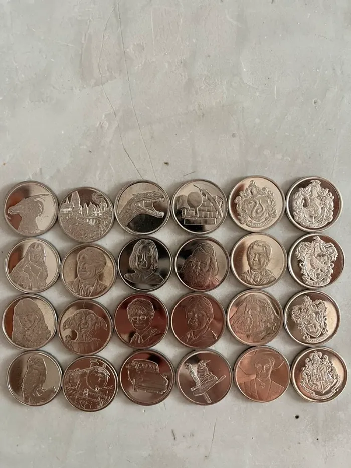 lot de pieces ou jetons harry potter