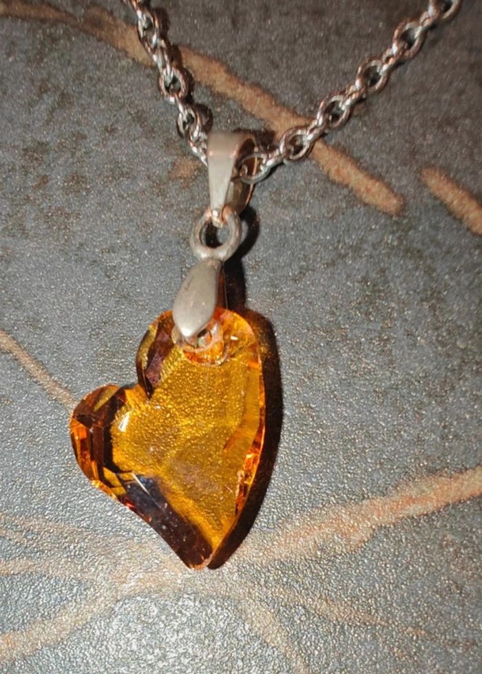 Collier et pendentif cœur asymétrique - photo numéro 5