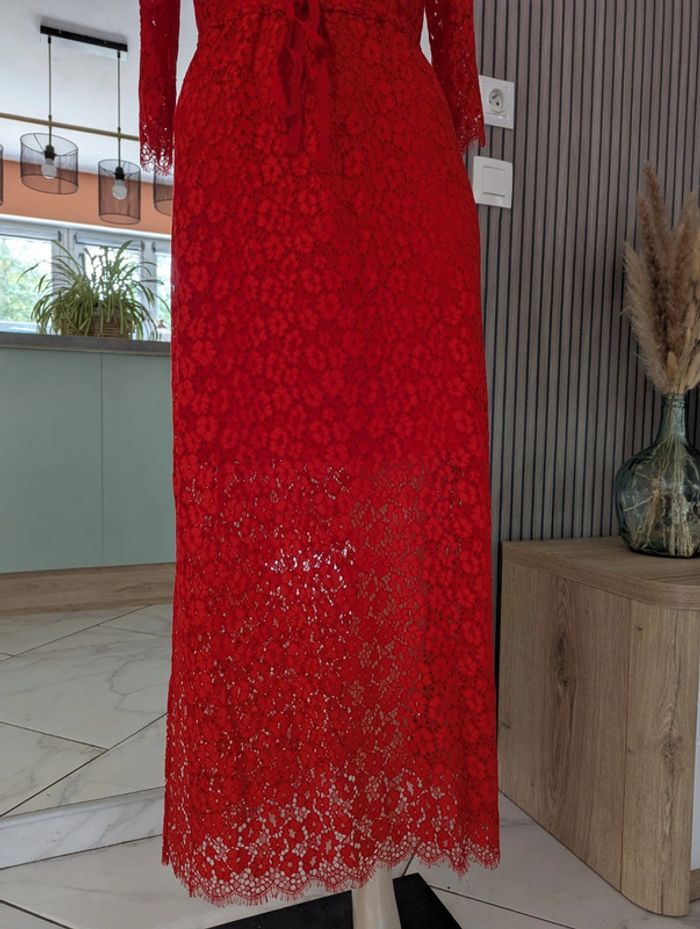 Neuve ! Robe ZAPA rouge élégante en dentelle – Taille S - photo numéro 4