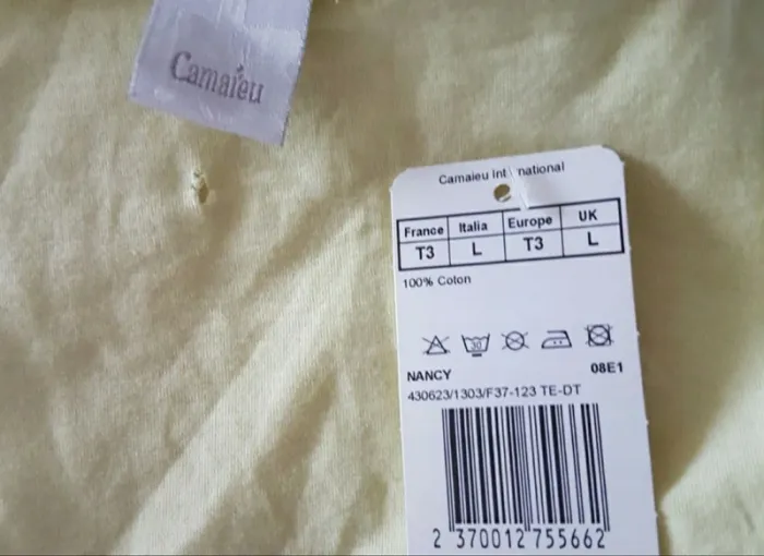Haut jaune clair Camaieu Taille 3 Neuf - photo numéro 6