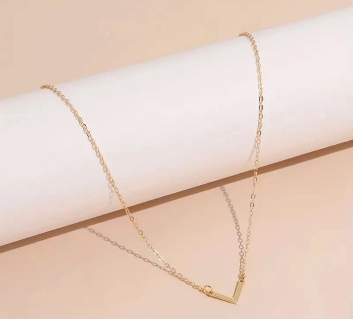 Collier , doré , acier inoxydable neuf - photo numéro 2