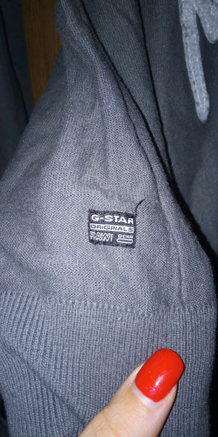 Pull gris G star - photo numéro 3