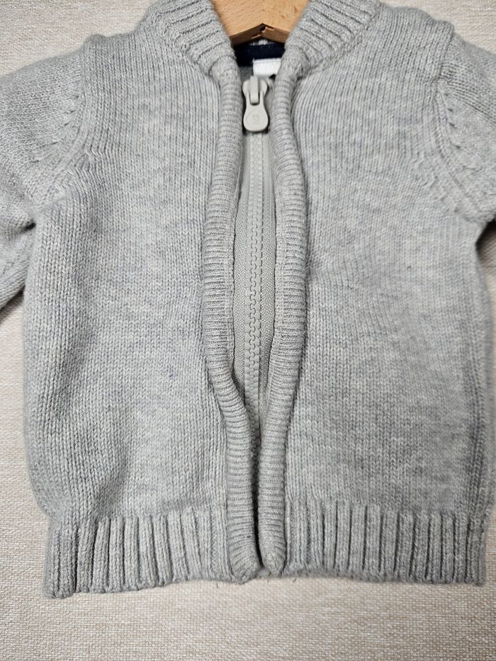 Gilet zippé grain de blé 3 mois 59 cm - photo numéro 3