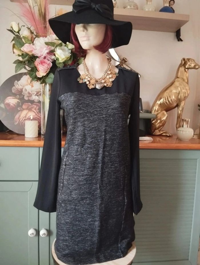 🌹Robe Bi-Matière Laine & Lin IKKS T38/40🌹 - photo numéro 20