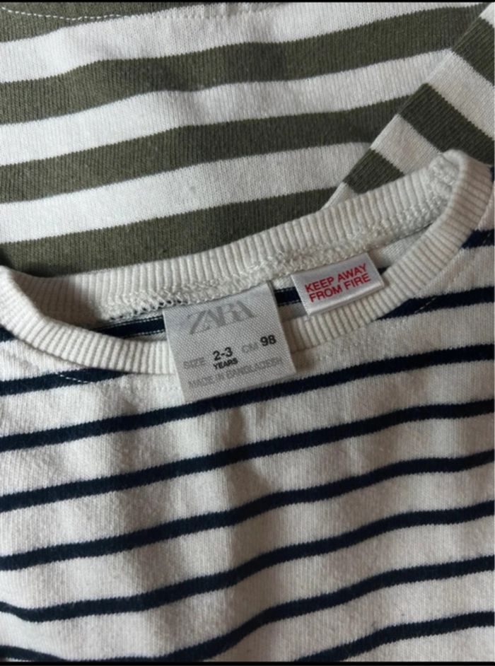 Lot deux marinières Zara 2/3 ans - photo numéro 2