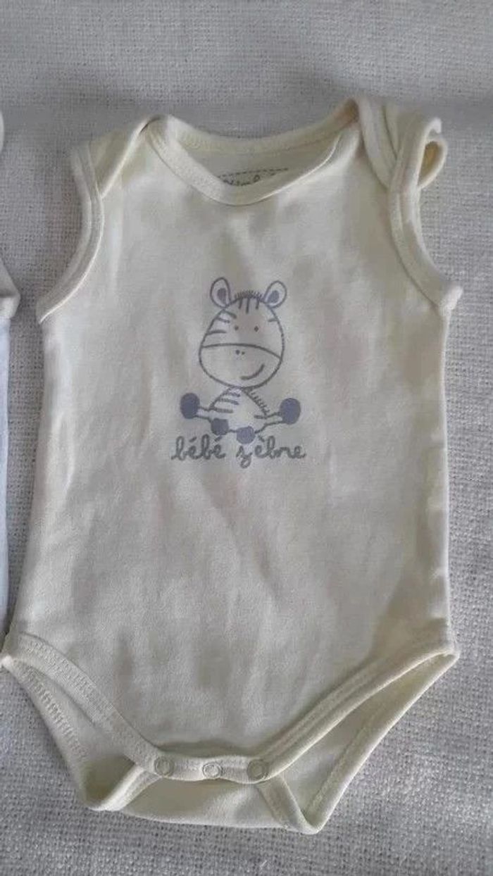 lot de 2 bodies marcel kimbaloo 3 mois - photo numéro 3