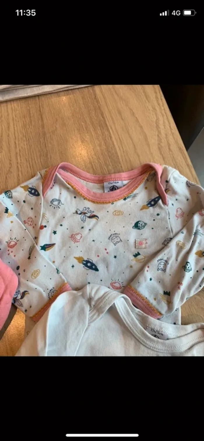 5 bodies manches longues petit bateau taille 12 mois - photo numéro 6