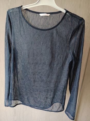 Top transparent dentelle