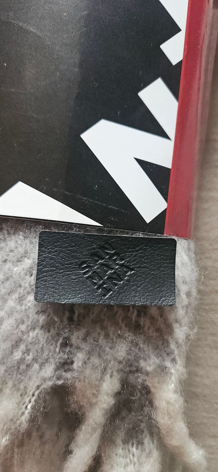 Écharpe/étole San Marina laine et soie grise chevron - photo numéro 3