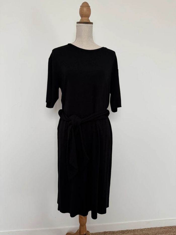 Zara Robe vestido dress Kleid Vestido Vestito jurk jumpsuit vestir preto black M midi femme donna - photo numéro 2