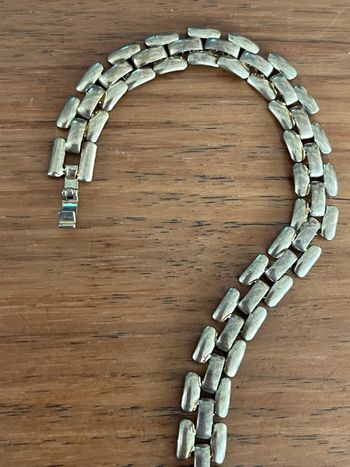 Bracelet maillons dorés vintage 18,5 cm