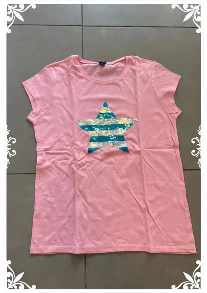 T-shirt a sequins réversible enfant fille taille 12 ans Kiabi - photo numéro 3