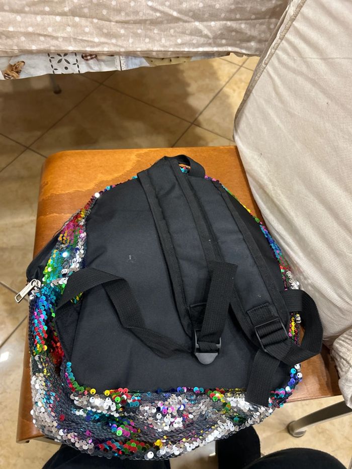Grand sac à dos à paillettes pour filles - photo numéro 2