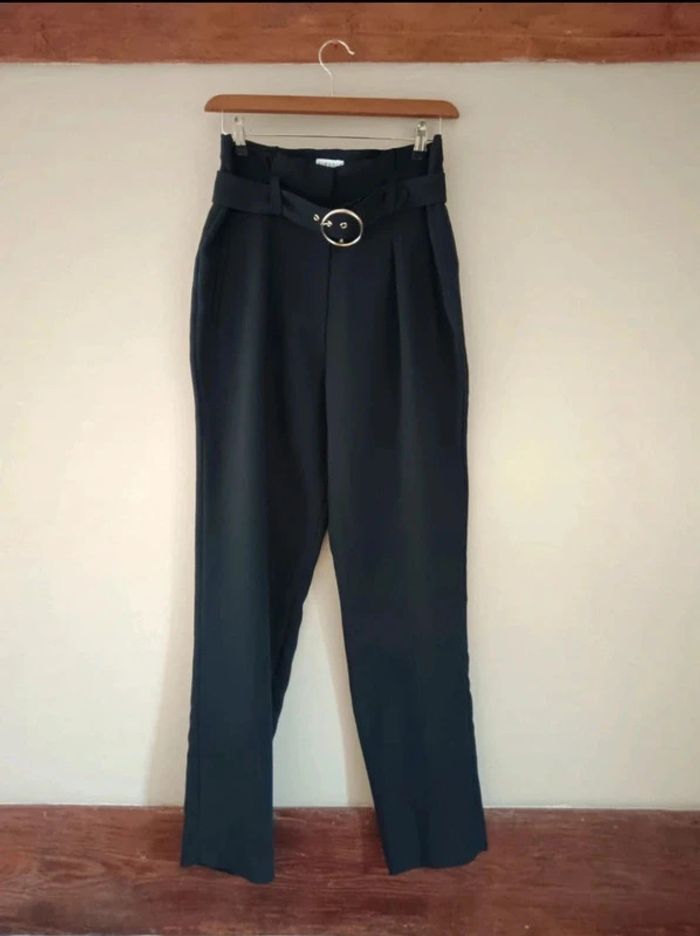 Pantalon carotte bleu marine Claudie Pierlot - photo numéro 3