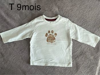 T-shirt à manches T 9mois