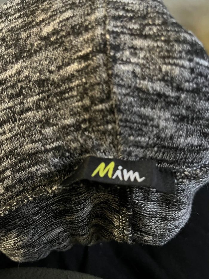 Haut sweat col roulé retombant imprimé - camaïeu de gris - photo numéro 12