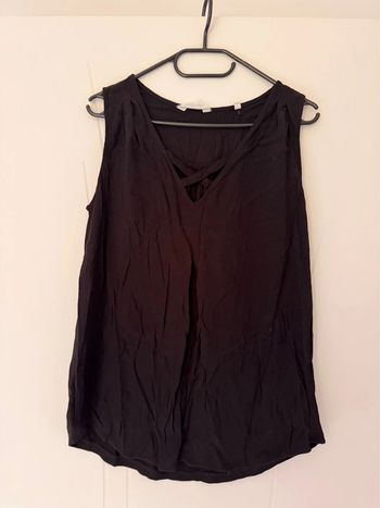 Débardeur noir col V - taille L