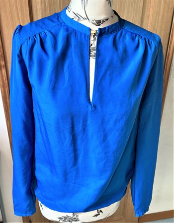 Blouse bleu roi manches longues Etam taille 34/36 neuve