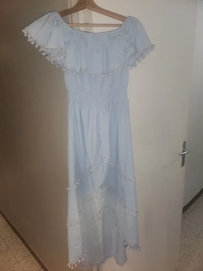 Robe bleu bustier