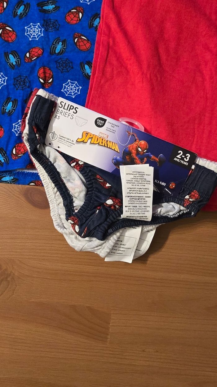 ❤️ maillots de corps et slips spiderman 3 ans garçon 💙 - photo numéro 4