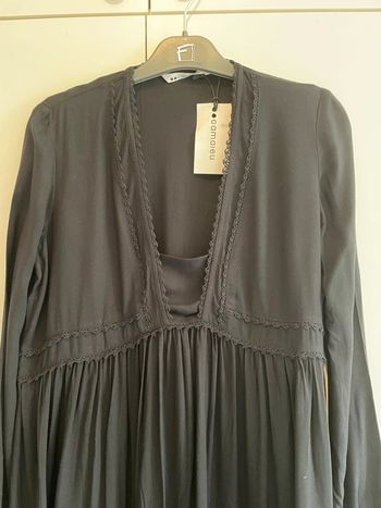Robe noire manches longue camaïeu taille S
