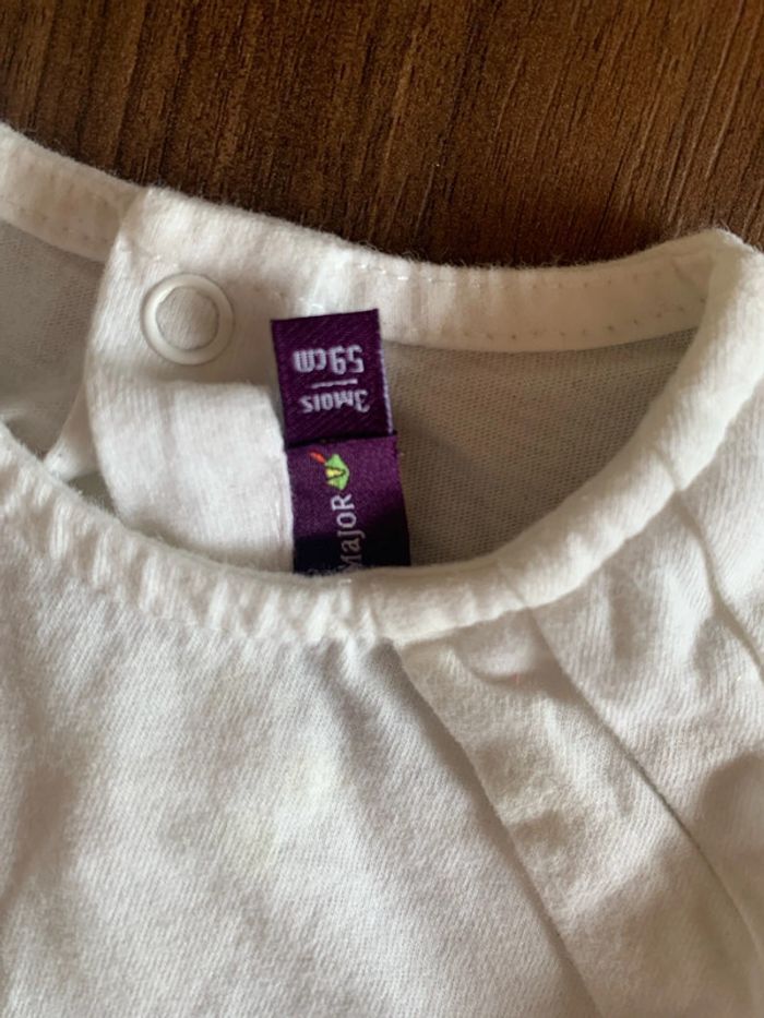T shirt manches longues Sergent major 3 mois fille - photo numéro 2