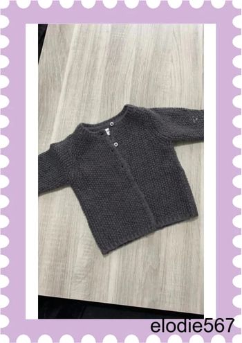 Gilet gris 9 mois TAO