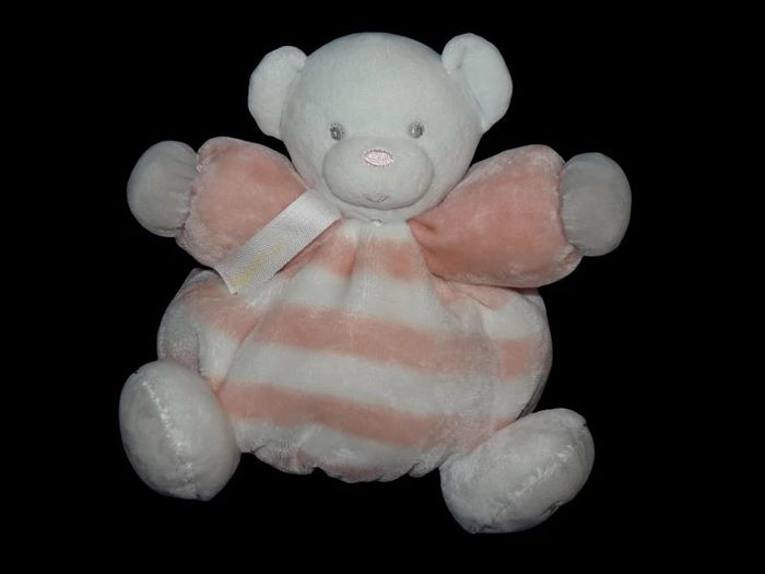 doudou ours boule orange blanc rayé kaloo