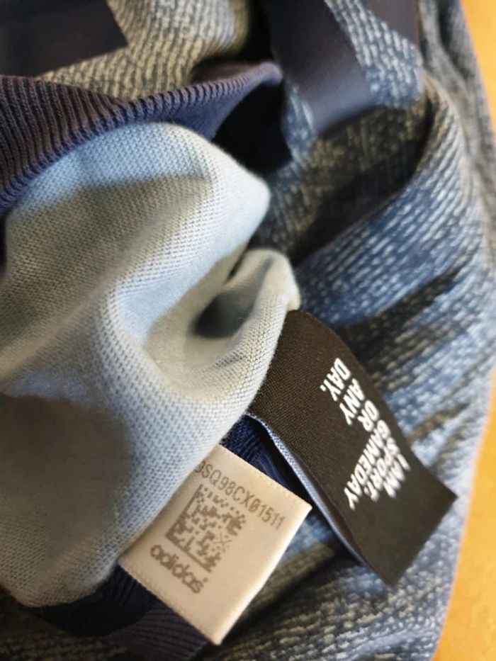 Tshirt homme Adidas M bleu marine/bleu ciel - photo numéro 4