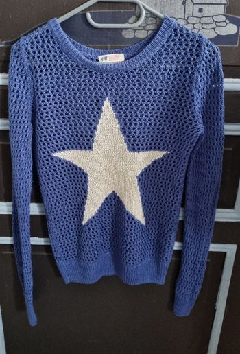 Pull ajouré avec étoile  13/14ans